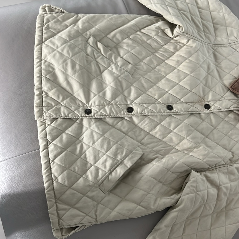 Lilly Pulitzer beige quilted jacket Size Medium M - Picture 5 of 12